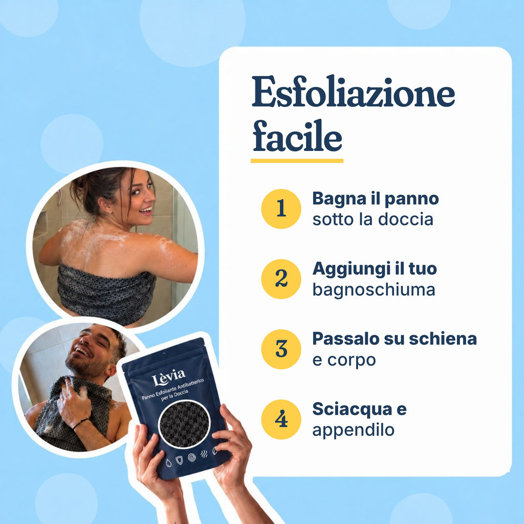 Lèvia – Pelle liscia come seta dalla prima doccia, oppure sarai rimborsato