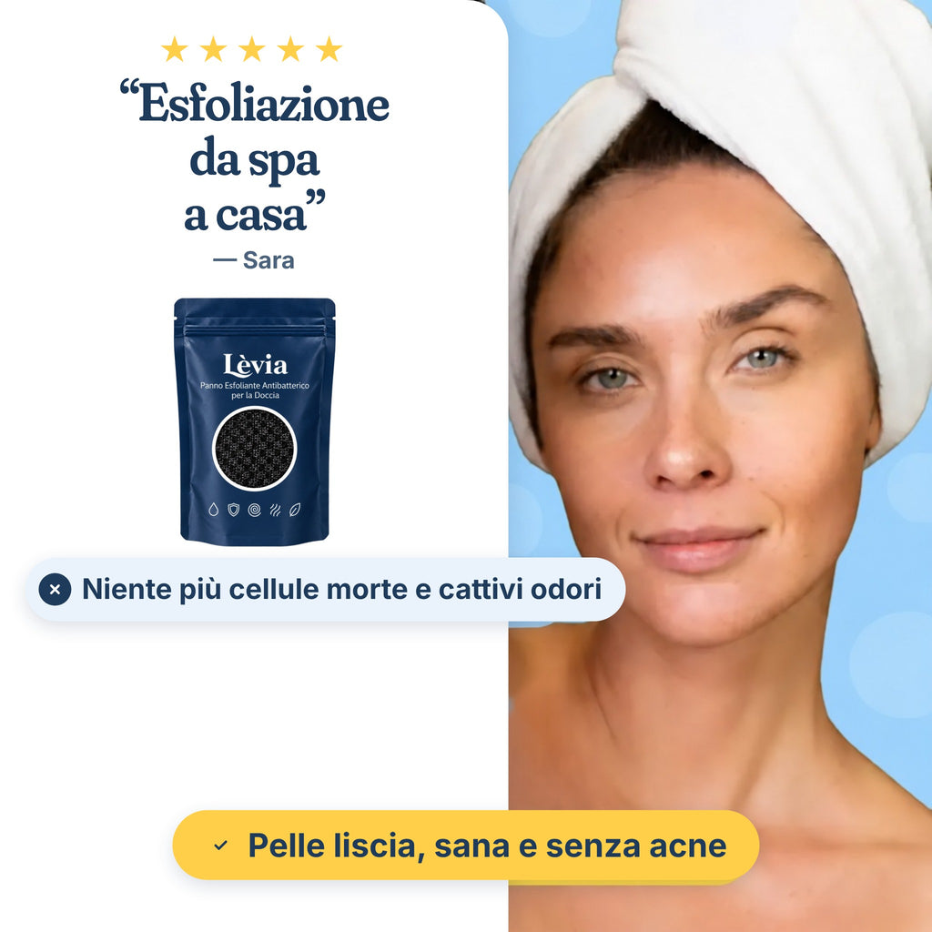 Lèvia – Pelle liscia come seta dalla prima doccia, oppure sarai rimborsato