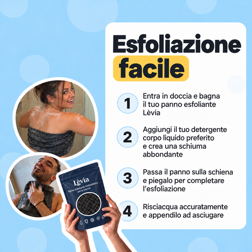 Lèvia – Panno Esfoliante Doccia 2.0