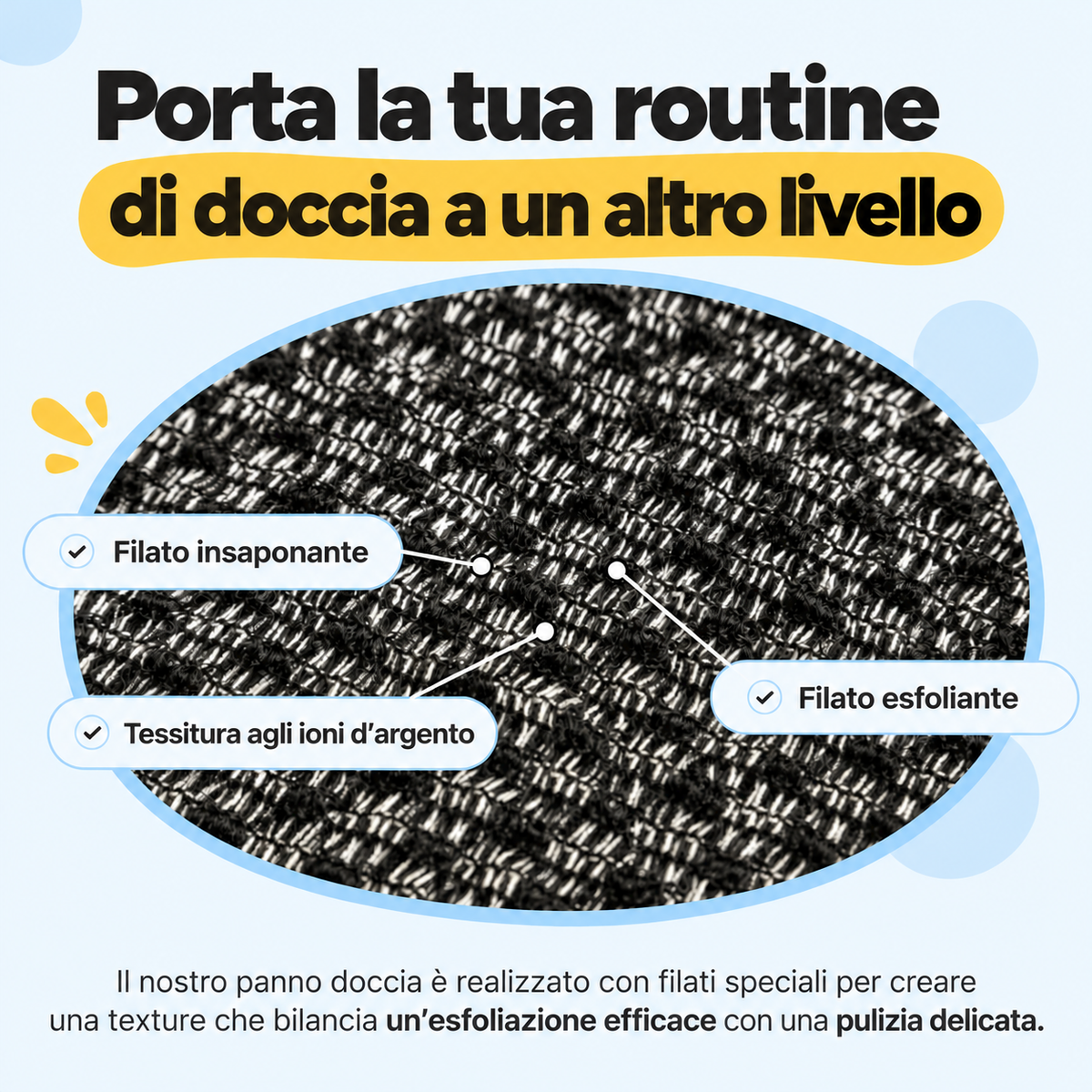 Lèvia – Panno Esfoliante Doccia 2.0
