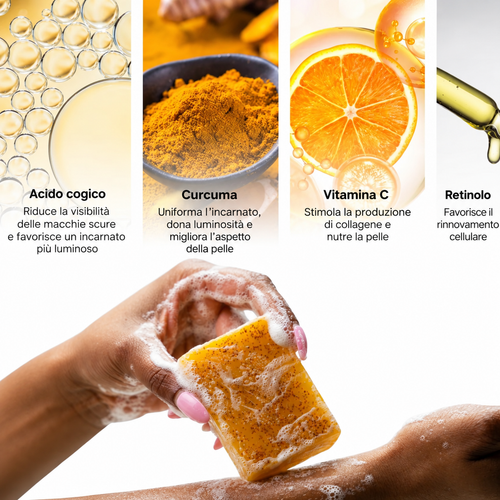 Sapone alla curcuma e all'acido kojico Lèvia