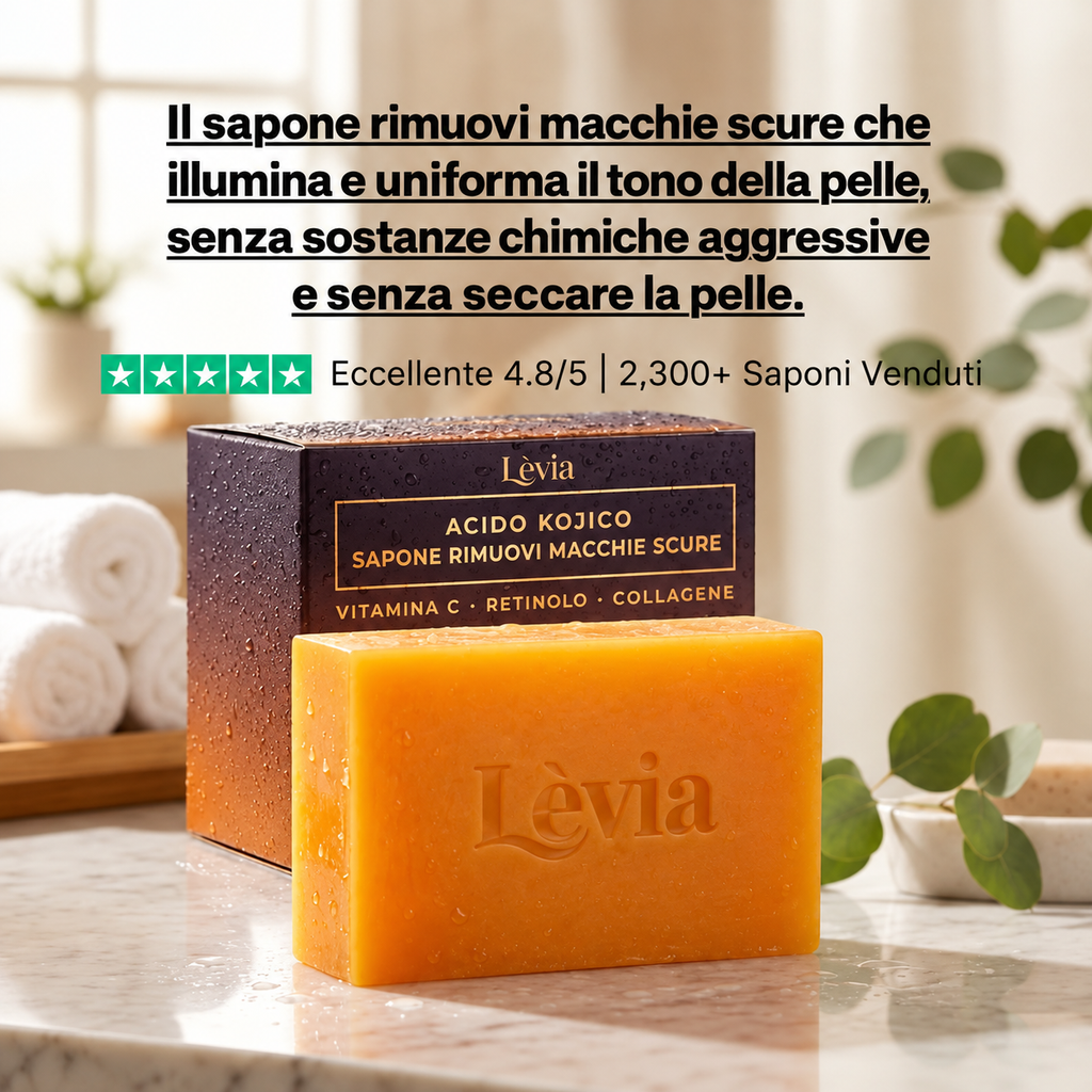 Sapone alla curcuma e all'acido kojico Lèvia